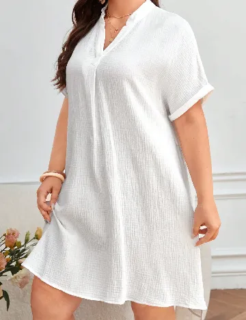 Rochie scurta SHEIN CURVE, alb