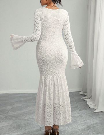 Rochie medie SHEIN Maternity, alb