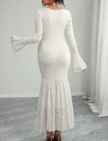 Rochie medie SHEIN Maternity, alb
