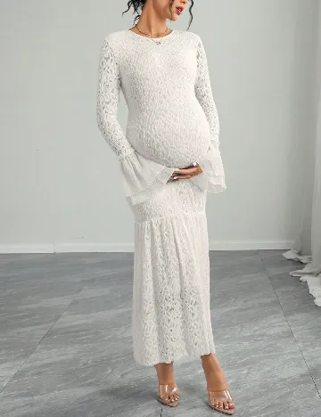 Rochie medie SHEIN Maternity, alb