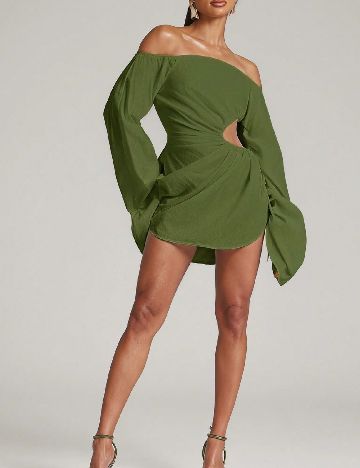 Rochie scurta SHEIN, verde