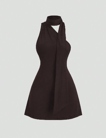 Rochie scurta SHEIN, maro