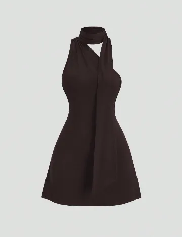 Rochie scurta SHEIN, maro