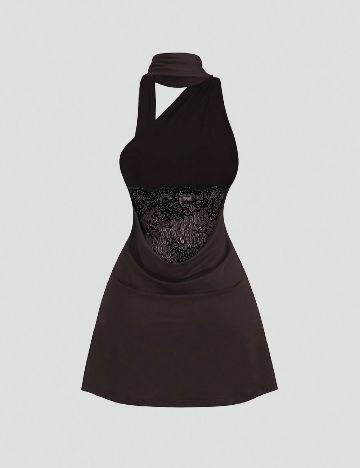 Rochie scurta SHEIN, maro