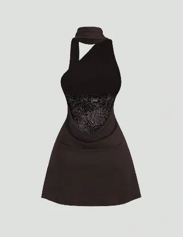 Rochie scurta SHEIN, maro