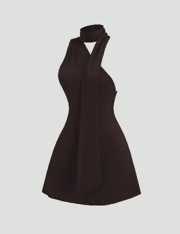 Rochie scurta SHEIN, maro