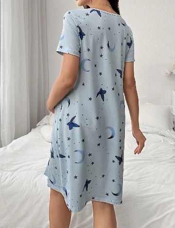 Rochie de noapte SHEIN Maternity, albastru