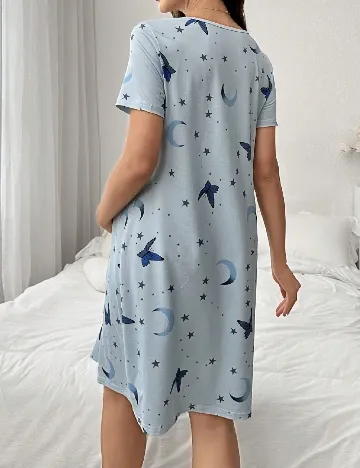 Rochie de noapte SHEIN Maternity, albastru