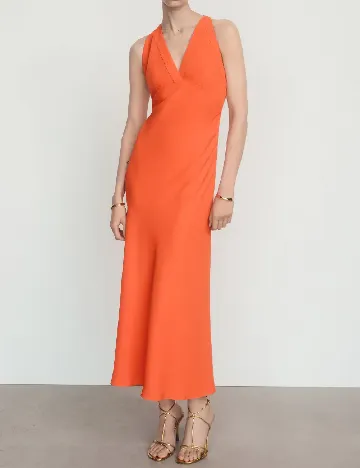 Rochie lunga Mango, portocaliu