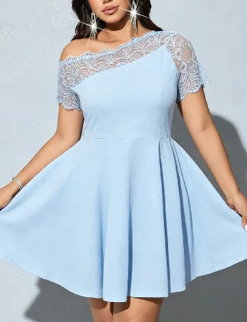 Rochie scurta SHEIN CURVE, albastru