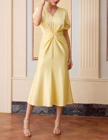 Rochie medie MOTF, galben