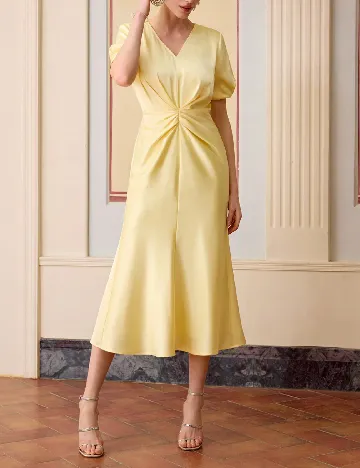 Rochie medie MOTF, galben