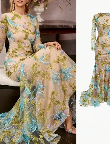 Rochie lunga MOTF, mix culori