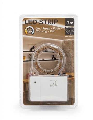 Banda LED cu baterii ACTION, alb