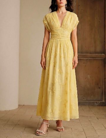 Rochie lunga Anewsta, galben