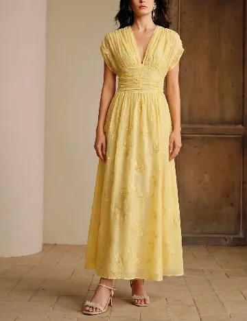 Rochie lunga Anewsta, galben