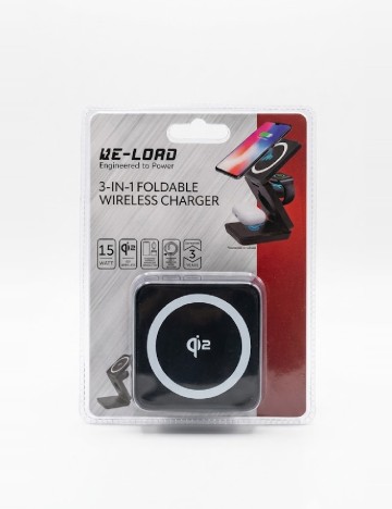 Incarcator wireless 3 in 1 Re-load, negru