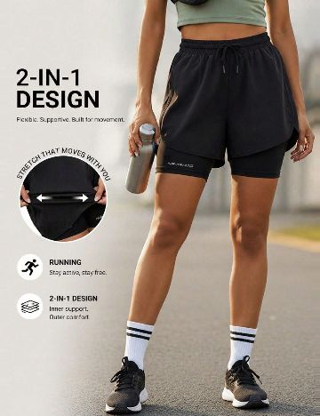 Pantaloni scurti SHEIN, negru