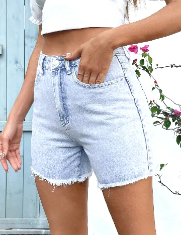 Pantaloni scurti SHEIN CURVE, albastru
