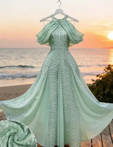 Rochie lunga SHEIN, verde