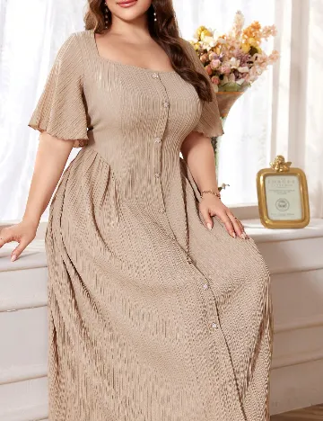 Rochie lunga SHEIN CURVE, crem