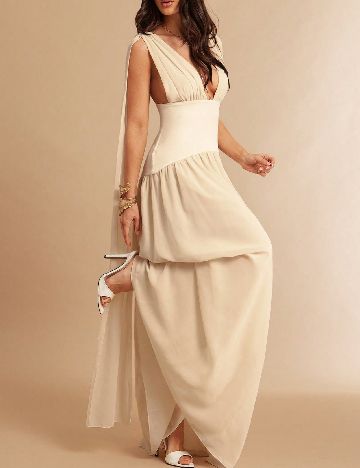 Rochie lunga SHEIN, crem