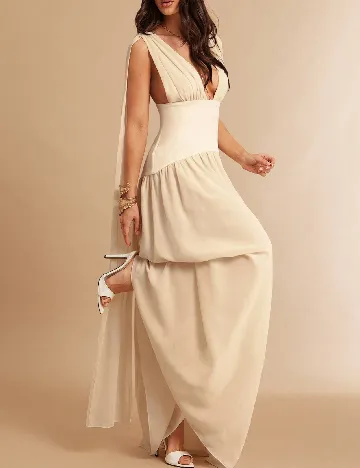 Rochie lunga SHEIN, crem