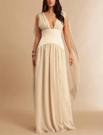 Rochie lunga SHEIN, crem