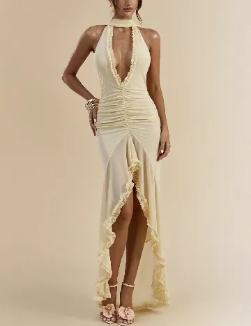 Rochie lunga SHEIN, crem