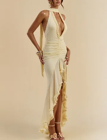 Rochie lunga SHEIN, crem