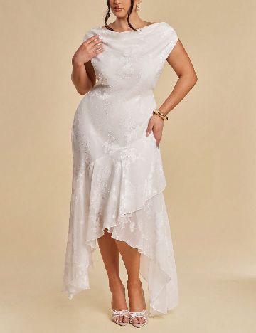 Rochie medie SHEIN CURVE, alb
