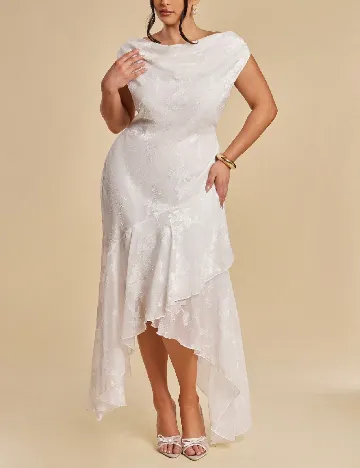 Rochie medie SHEIN CURVE, alb