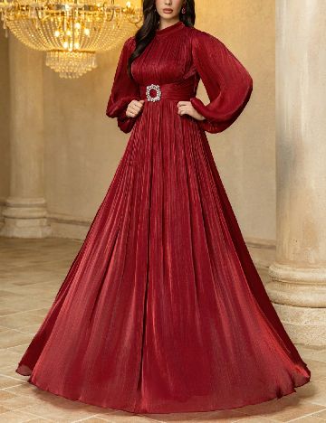 Rochie lunga UNITHORSE, rosu