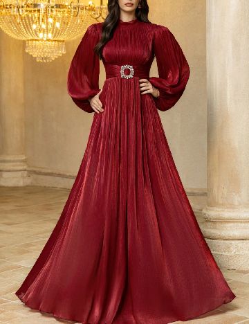 Rochie lunga UNITHORSE, rosu