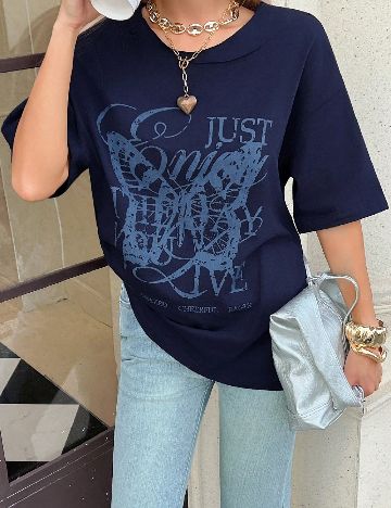 Tricou Dazy, bleumarin