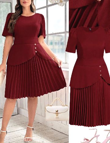 Rochie scurta SHEIN CURVE, rosu