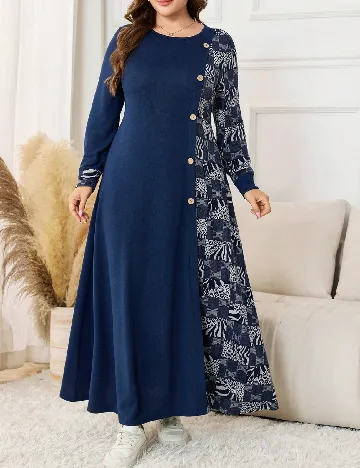 Rochie lunga SHEIN CURVE, bleumarin