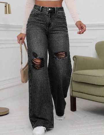 Blugi SHEIN CURVE, negru