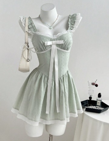 Rochie scurta SHEIN, verde