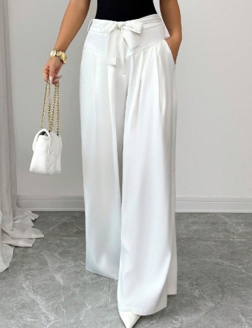 Pantaloni SHEIN, alb