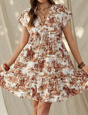 Rochie scurta SHEIN, maro
