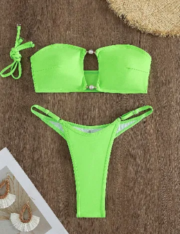 Costum de baie SHEIN, verde