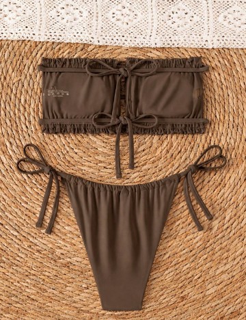 Costum de baie SHEIN, maro
