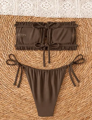 Costum de baie SHEIN, maro