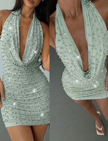 Rochie scurta SHEIN, verde