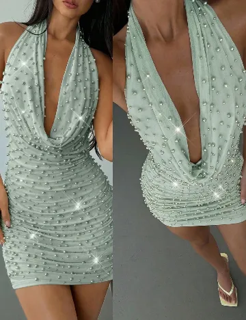 Rochie scurta SHEIN, verde
