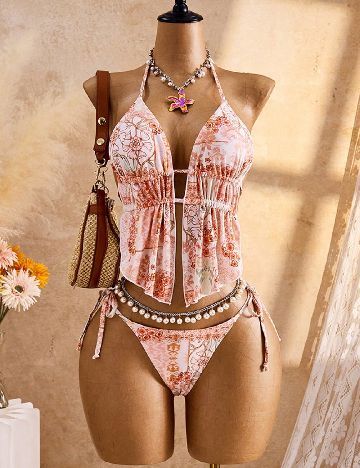 Costum de baie SHEIN, roz