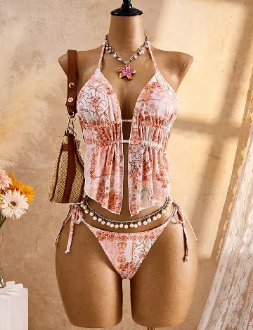 Costum de baie SHEIN, roz