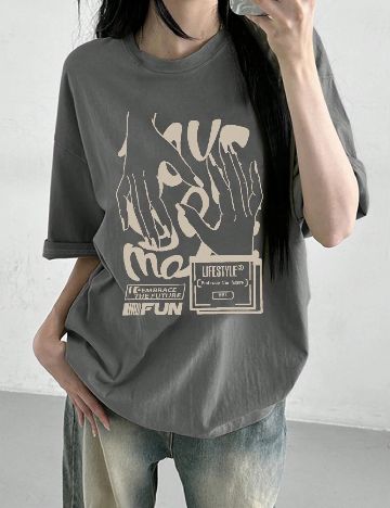 Tricou Dazy, gri