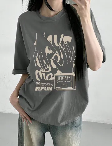 Tricou Dazy, gri